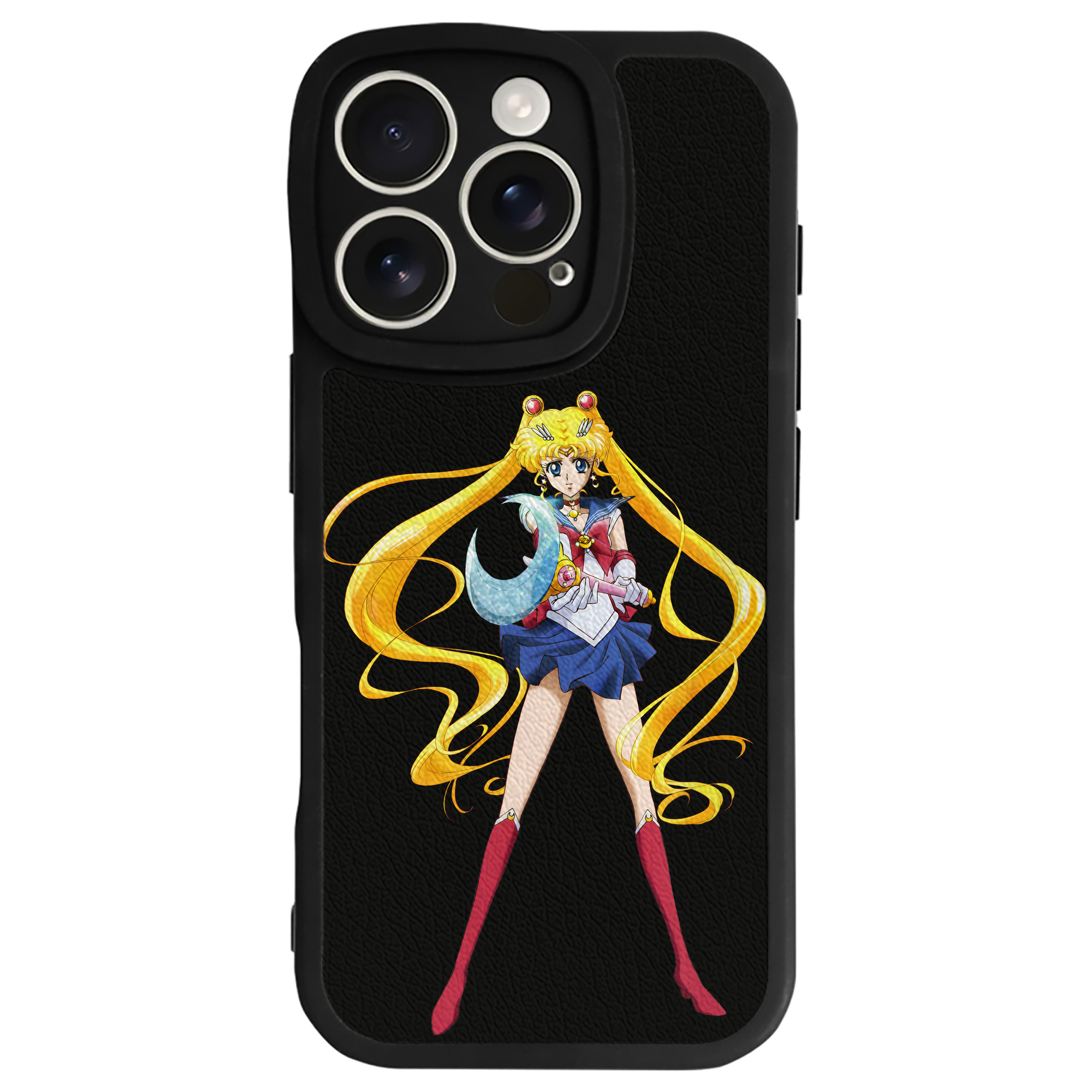 （画像用） 美少女戦士セーラームーン 月野 うさぎ つきの うさぎ Sailor Moon Tsukino Usagi 【iPhone 16シリーズ対応】シリコンスマホケース（レザー調） 材質：シリコン
